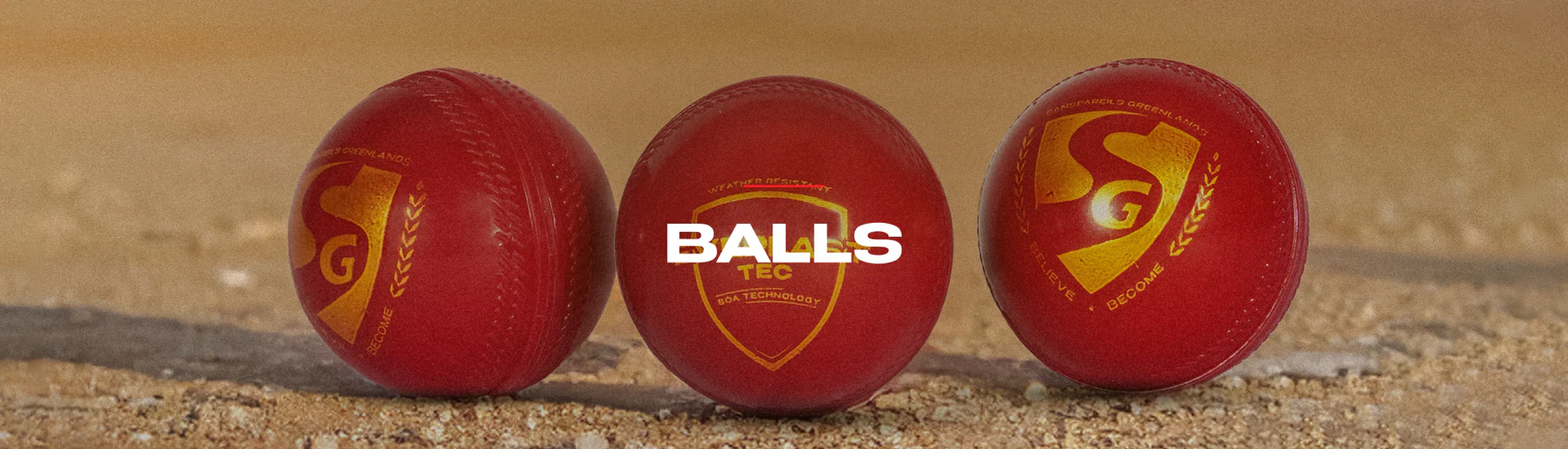 SG Club Red 4-piece leather cricket ball with white stitching and professional alum-tanned finish.