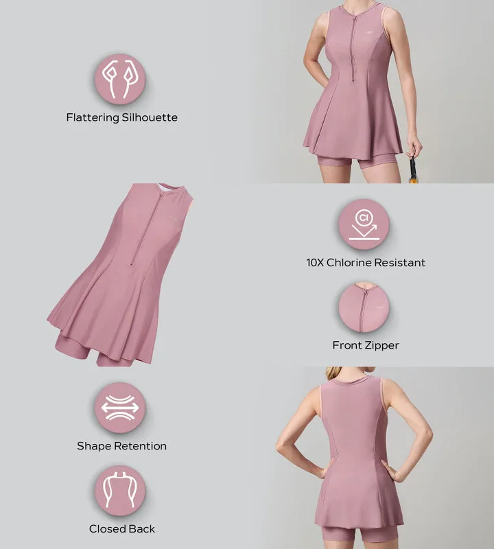 Speedo Endurabrite Closeback Swimdress With Bootleg| Frock Style 9 Speedo Endurabrite Closeback Swimdress With Bootleg| Frock Style - Image 9