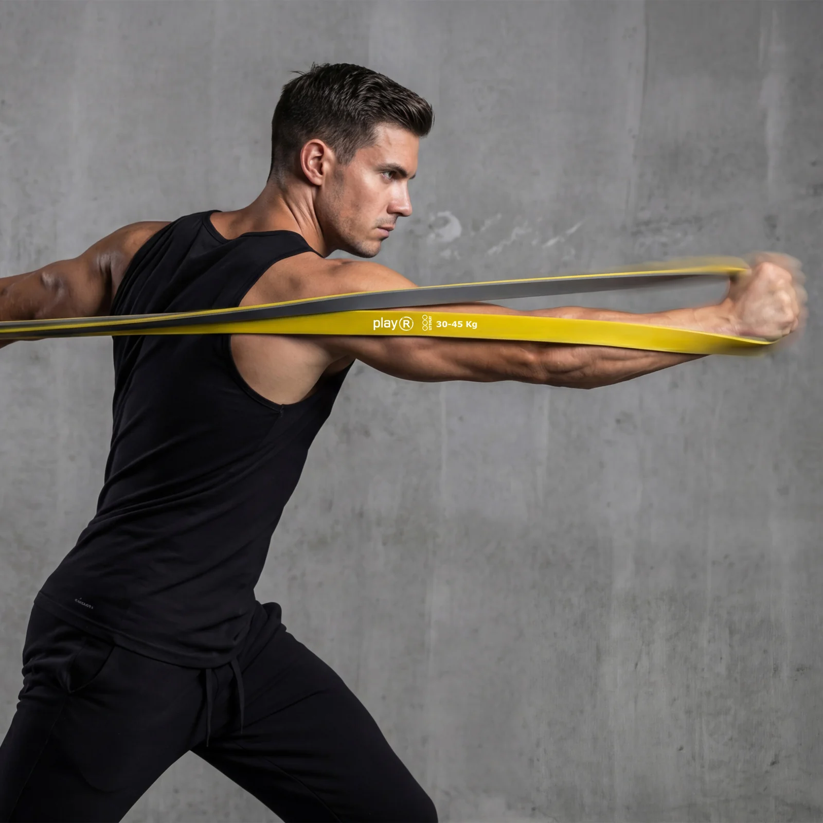 Play-R Resistance Band Dual Yellow Grey color 30-45 Kg - Pack of 1 3 Play-R Resistance Band Dual Yellow Grey color 30-45 Kg - Pack of 1 - Image 3