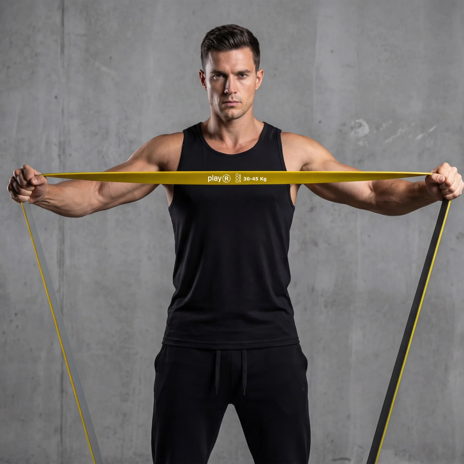 Play-R Resistance Band Dual Yellow Grey color 30-45 Kg - Pack of 1 4 Play-R Resistance Band Dual Yellow Grey color 30-45 Kg - Pack of 1 - Image 4