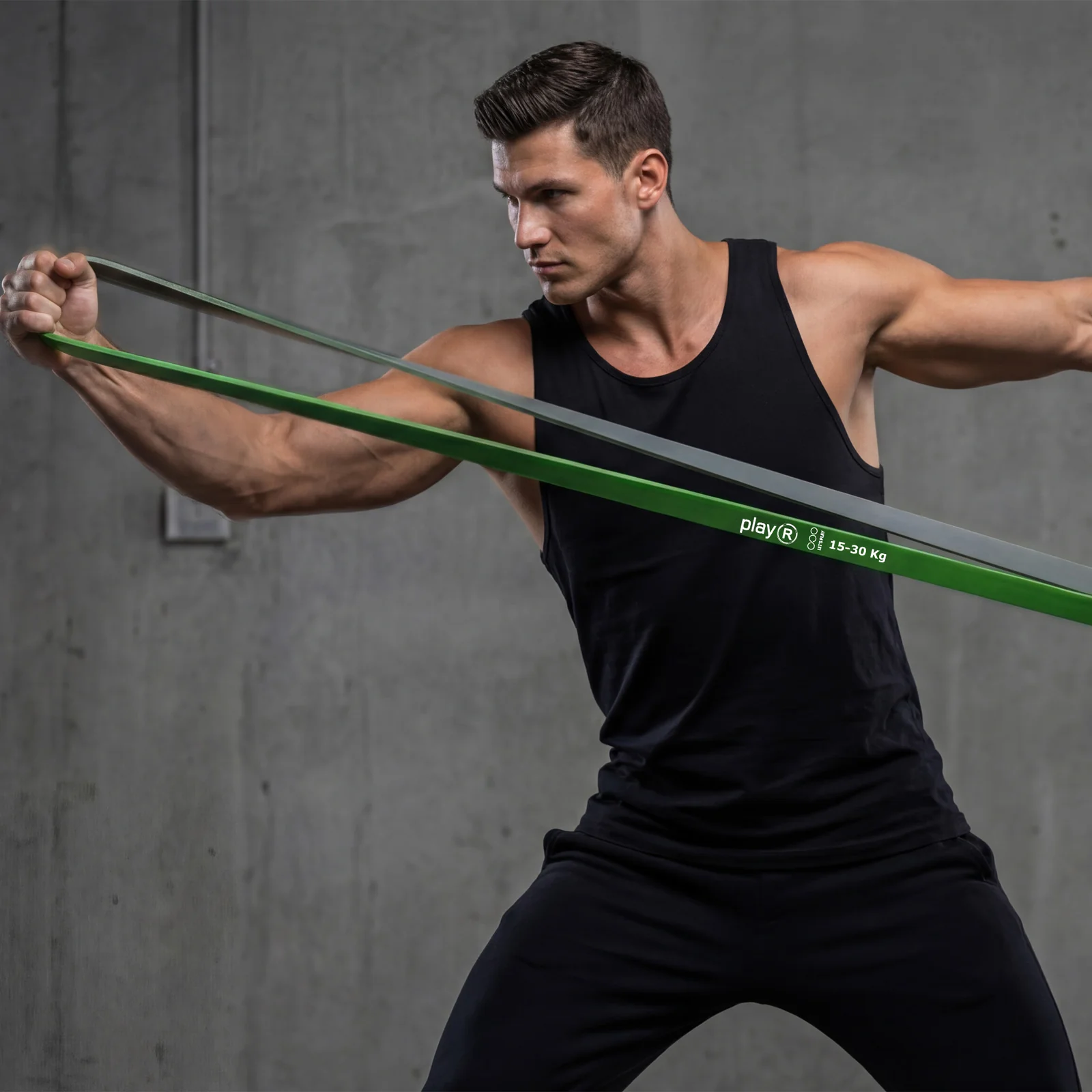 Resistance Band Dual Green Grey color 15-30 Kg - Pack of 1 4 Resistance Band Dual Green Grey color 15-30 Kg - Pack of 1 - Image 4