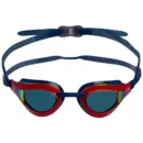 Airavat Pacer 4.0 professional swimming goggles with blue mirror lenses and adjustable wide strap.