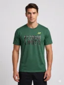 Yonex RM-S092-2673-CC7-23 Men's Round Neck T-Shirt in Surf the Web blue with TruBreeze branding.