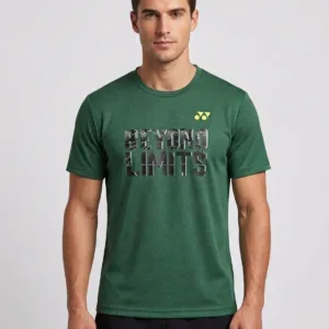 Yonex RM-S092-2673-CC7-23 Men's Round Neck T-Shirt in Surf the Web blue with TruBreeze branding.