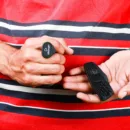 Black Airavat ProLift Grips with anti-slip rubber surface for weightlifting