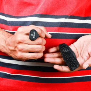 Black Airavat ProLift Grips with anti-slip rubber surface for weightlifting