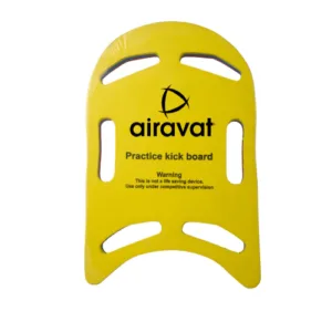 Airavat high-density EVA foam swimming kickboard in Blue with ergonomic hand grip cut-outs.
