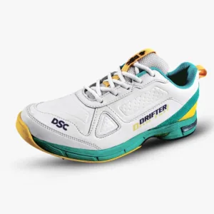 DSC Drifter Cricket Spike Shoes in SG23 colorway with full metal spikes and breathable mesh upper.