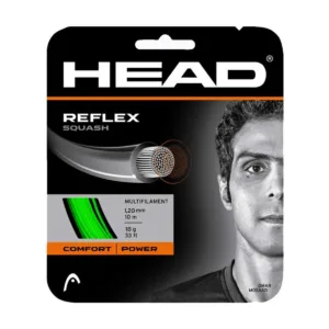 HEAD Reflex Squash String set in Neon Yellow with premium multifilament construction.