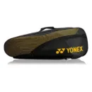 Yonex Sunr 24035 BTS kitbag in Black/Blue, highlighting the 3D molded shape and padded backpack straps