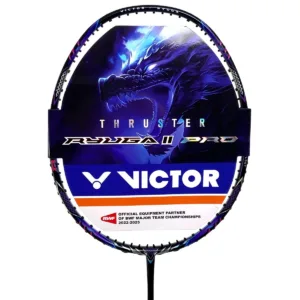 Victor Thruster Ryuga II Pro in Dark Purple with reflective dragon scale graphics and translucent cap.
