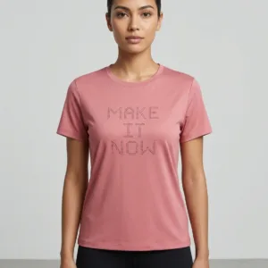 LAASA 2625 Women's Workout T-Shirt in a sleek athletic cut, showcasing the lightweight breathable fabric matrix, flatlock stitching, and subtle reflective brand logo.