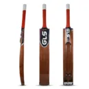 GLS Destroyer Walnut Scoop Cricket Bat highlighting its deep aerodynamic back scoops, rich dark walnut PU finish, and thick 50mm double-blade profile.
