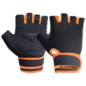 KOBO WTG-45 Gym Gloves with Wrist Support KOBO Weight Lifting Gym Gloves Premium KOBO Leather Workout Gloves KOBO Gym Gloves for Fitness Training Anti Slip KOBO Gym Gloves