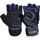 KOBO WTG-53 Gym Gloves with Wrist Support KOBO Weight Lifting Gloves Premium KOBO Leather Gym Gloves KOBO Workout Gloves with Wrist Support Anti Slip KOBO Gym Gloves