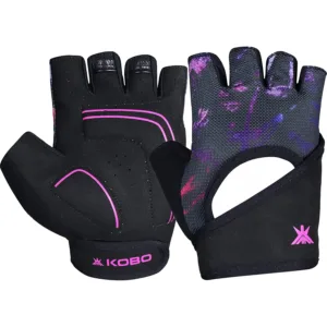 KOBO WTG-59 Gym Gloves with Wrist Support KOBO Weight Lifting Gym Gloves Premium KOBO Leather Workout Gloves KOBO Fitness Gloves with Wrist Support Anti Slip KOBO Gym Gloves