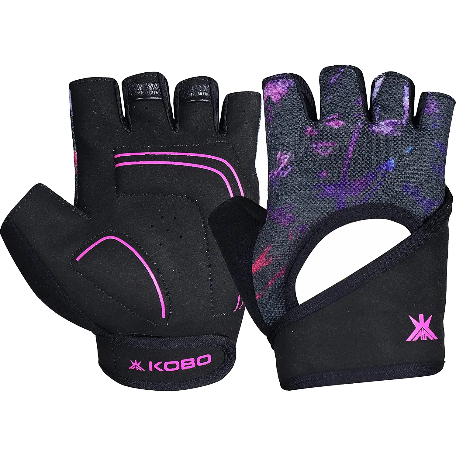 KOBO WTG-59 Gym Gloves with Wrist Support 1 KOBO WTG-59 Gym Gloves with Wrist Support KOBO Weight Lifting Gym Gloves Premium KOBO Leather Workout Gloves KOBO Fitness Gloves with Wrist Support Anti Slip KOBO Gym Gloves
