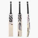 DSC Thumpa LE Cricket Bat showcasing its clean face profile, massive un-scalloped edges, ergonomic round handle, and vibrant high-performance decals.