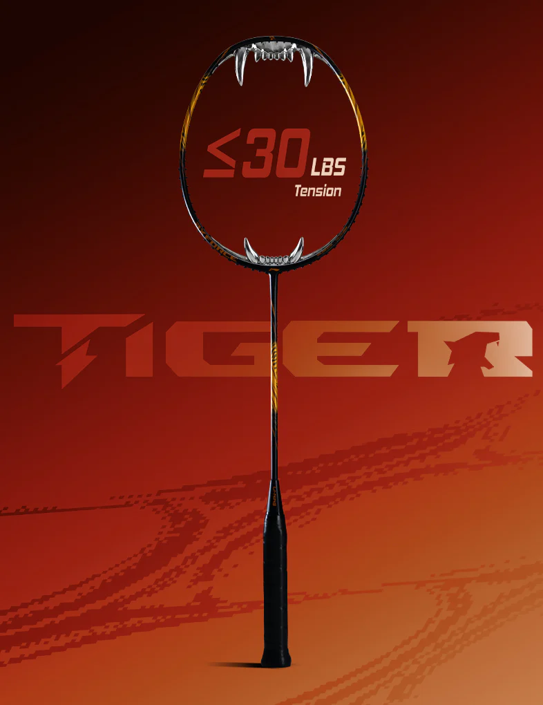 Li-Ning Axforce Tiger Badminton RacquetLi-Ning Axforce Tiger 4U Li-Ning Power Badminton Racquet Axforce Tiger Carbon Fibre Racquet Li-Ning Head Heavy Racquet