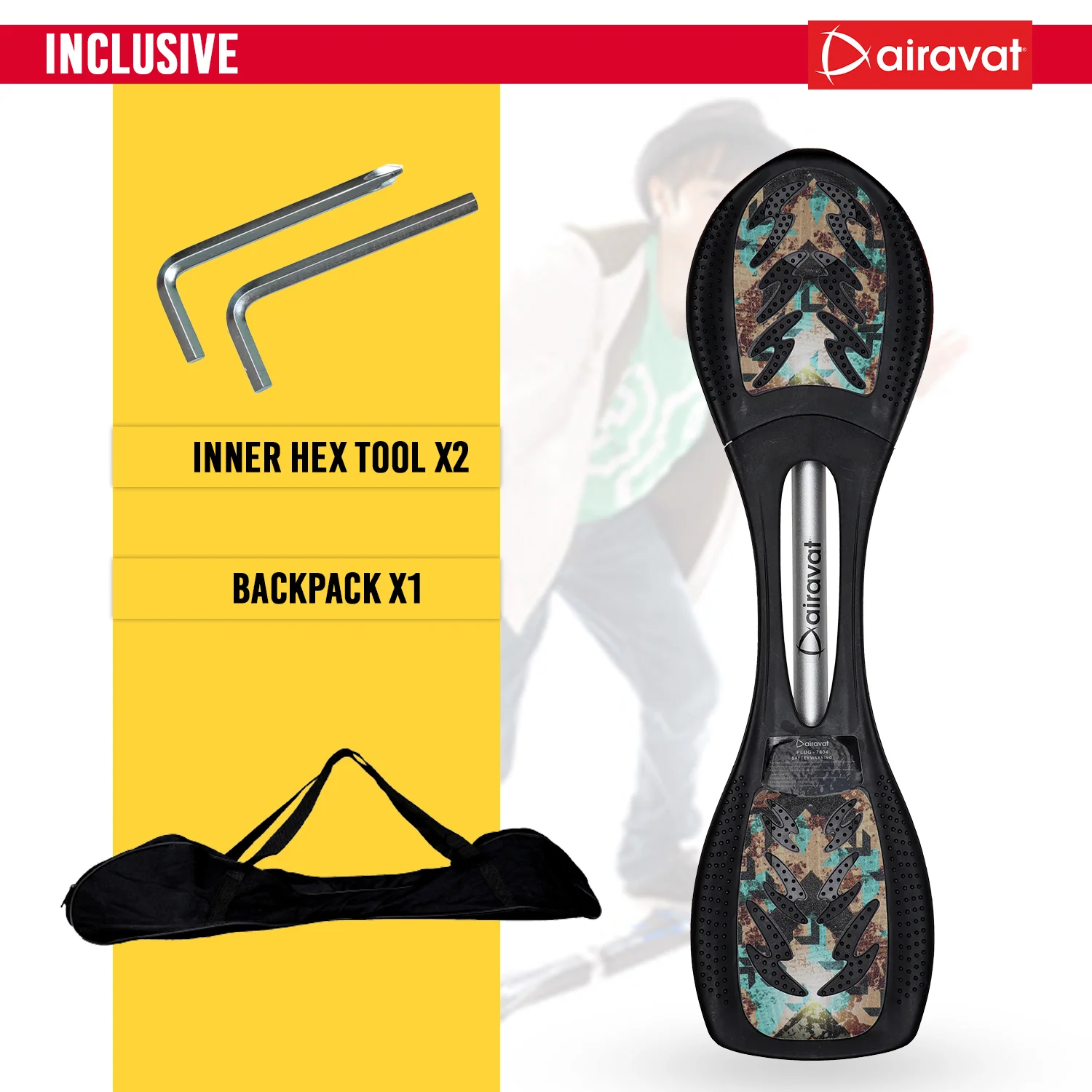 AIRAVAT PLUG 7804 Waveboard with LED Wheels 5 AIRAVAT PLUG 7804 Waveboard with LED Wheels - Image 5