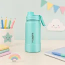 Probott Class 360ml Kids Flask Bottle Greenish Blue Probott Stainless Steel Water Bottle for Kids Vacuum Insulated School Water Bottle Leak Proof Kids Flask Bottle Probott 360ml Thermos Bottle