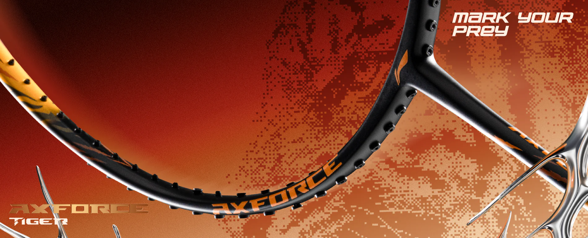Li-Ning Axforce Tiger Badminton Racquet Li-Ning Axforce Tiger 4U Li-Ning Power Badminton Racquet Axforce Tiger Carbon Fibre Racquet Li-Ning Head Heavy Racquet