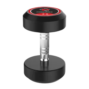 PowerMax DRR-02.5 2.5KG Rubber Dumbbell Pair PowerMax Rounded Rubber Dumbbells 2.5kg Gym Dumbbells PowerMax Strength Training Weights Rubber Coated Dumbbell Pair