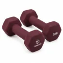 Cube Club Neoprene Dumbbell | 1kg to 5kg | Fixed Weight | Non-Slip Coating | Hex Shape | Home Workout | Women & Beginners Fitness - 5 KG