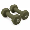 Cube Club Neoprene Dumbbell | 1kg to 5kg | Fixed Weight | Non-Slip Coating | Hex Shape | Home Workout | Women & Beginners Fitness - 4 KG