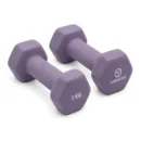 Cube Club Neoprene Dumbbell | 1kg to 5kg | Fixed Weight | Non-Slip Coating | Hex Shape | Home Workout | Women & Beginners Fitness - 1 KG