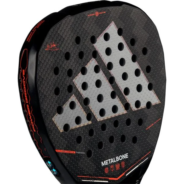 Adidas Metalbone 2026 Padel Racket | Ale Galán | Carbon Aluminized 16K | Diamond Shape | Adjustable Weight & Balance System | Advanced Attacking Players 5 Adidas Metalbone 2026 – Spin Blade Decal 3D Surface Texture Detail