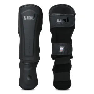 USI Universal 850V Raven Stand Up Shin Guards for Kickboxing, Muay Thai & Training