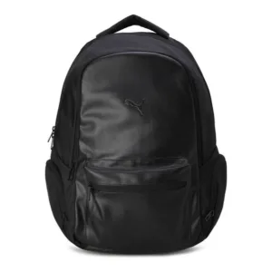 Puma Storm 27L Water-Resistant Backpack Black – Durabase Laptop Compartment Front View