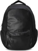 Puma Storm 27L Water-Resistant Backpack Black – Durabase Laptop Compartment Front View